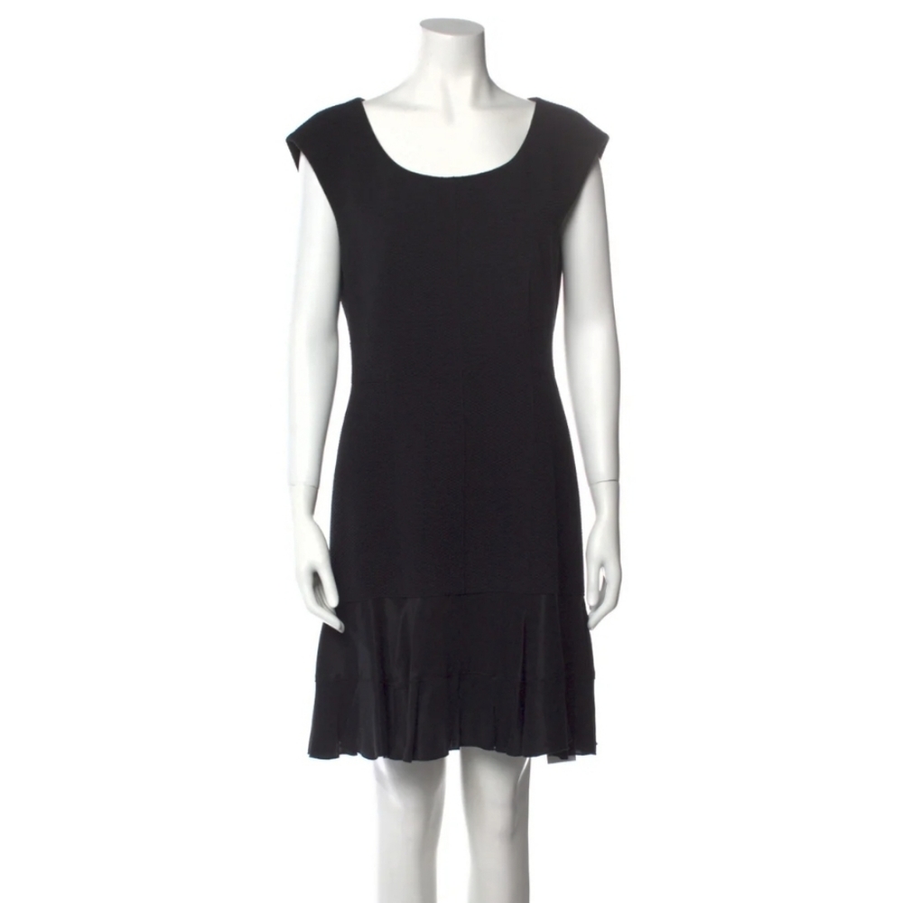 $300 Layered REBECCA TAYLOR Black Mini Shift Dress Size: S
